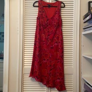 Lane Bryant’s Venezia red flower dress